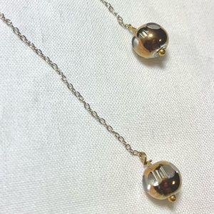 Sterling Cathedral Drops w crystal dangle Earrings